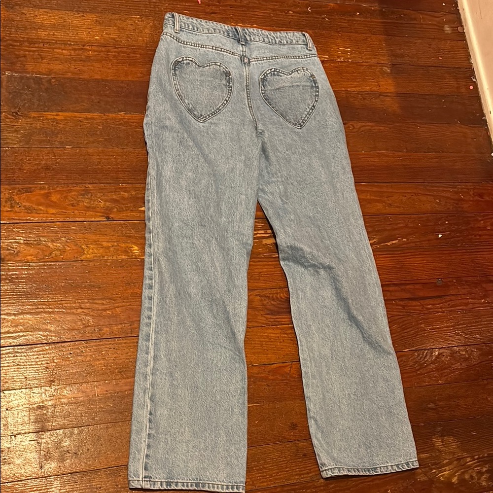 Heart Pocket Light Blue Jeans